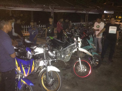 Balapan Liar, Delapan Unit Sepeda Motor Diamankan Polsek Mandau Bengkalis